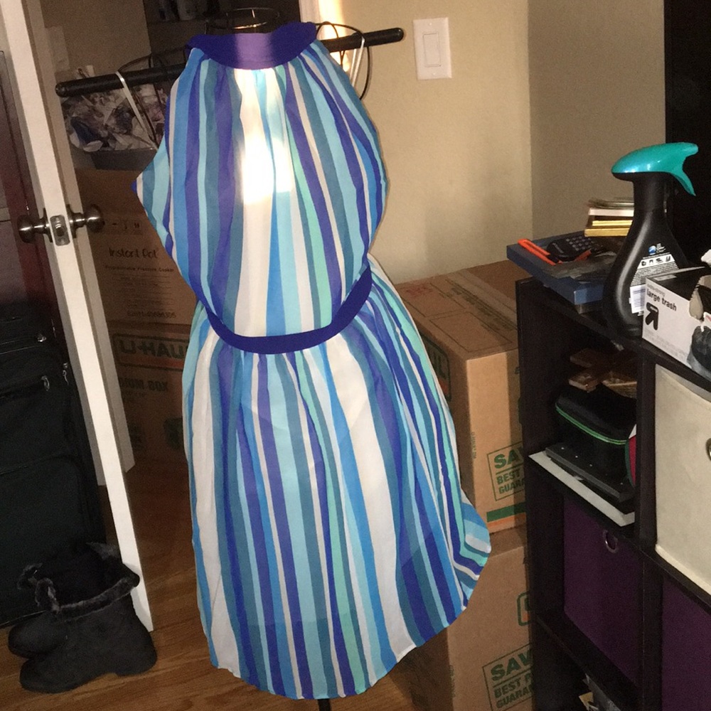 Plus size halter top dress